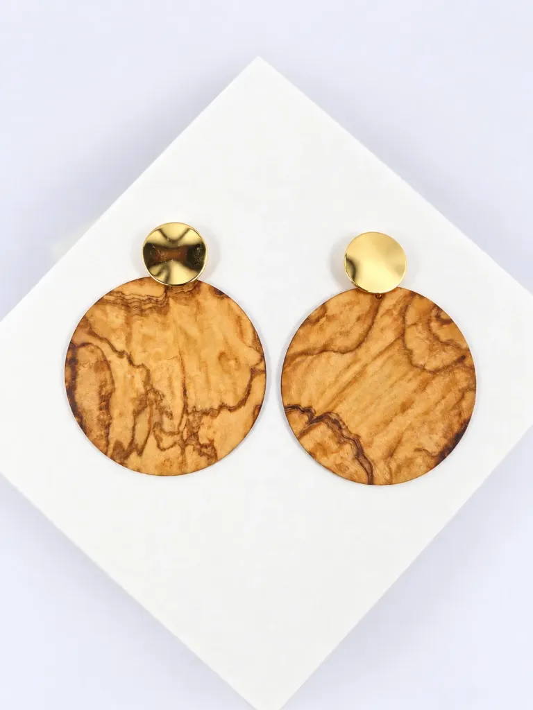 Boucles d'oreilles en Olivier