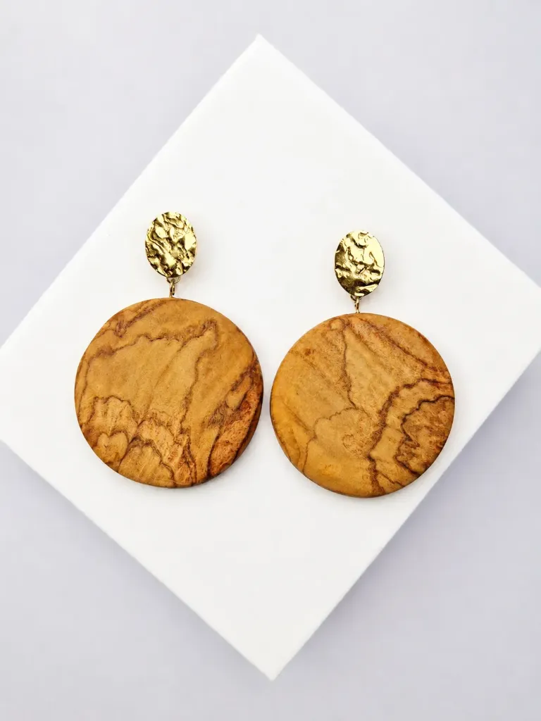 Boucles d'oreilles en Olivier