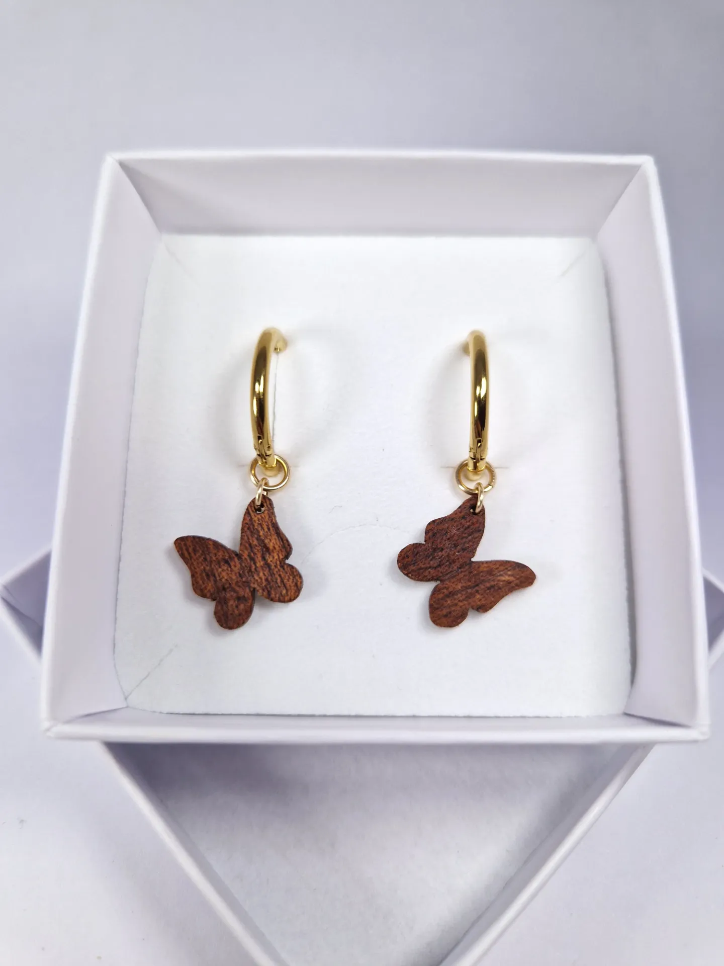 charms papillons (Acier inox doré)