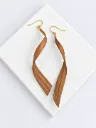 Boucles d'oreilles en bois torsadé