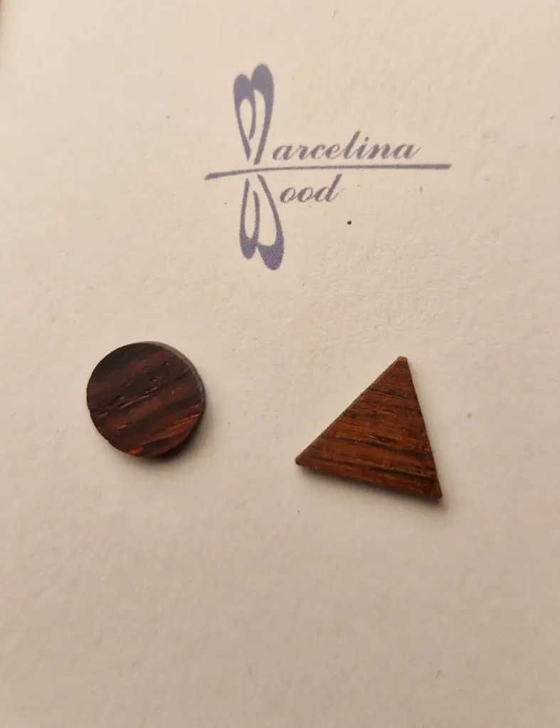 Puces duo triangle-rond en palissandre