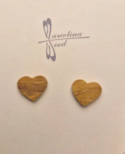 [solde3] Puces duo coeurs en olivier